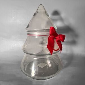 Glass Xmas Tree Canister
